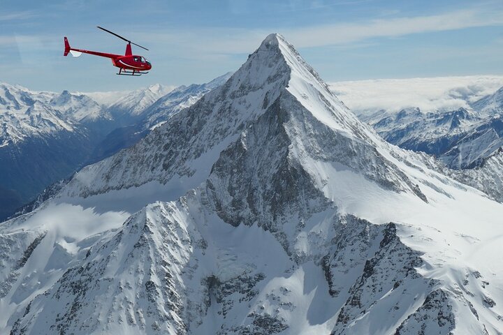 Helicopter in the Alps